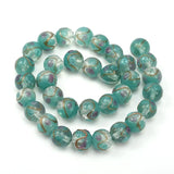 50Pcs 12mm Bumpy Flower Round Lampwork Glass Beads for DIY Jewelry Making