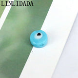 50Pcs 12mm Lampwork Glass Spacer Beads Charms for DIY Crafts Jewelry Making