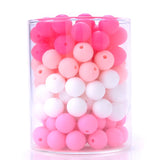 50Pcs 12mm Silicone Teething Beads Safe Nursing Chewing Round Teething Beads