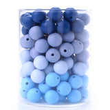 50Pcs 12mm Silicone Teething Beads Safe Nursing Chewing Round Teething Beads