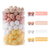 50Pcs 12mm Silicone Teething Beads Safe Nursing Chewing Round Teething Beads