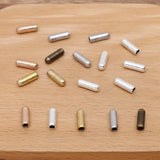 50Pcs 12x4mm Brooch Pins Brass Rubber Stopper End Caps for Jewelry Making