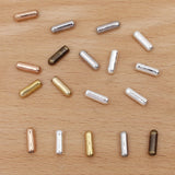 50Pcs 12x4mm Brooch Pins Brass Rubber Stopper End Caps for Jewelry Making