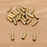 50Pcs 12x4mm Brooch Pins Brass Rubber Stopper End Caps for Jewelry Making