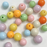 50Pcs 14/16mm Acrylic Round Spacer Beads DIY Craft Supplies