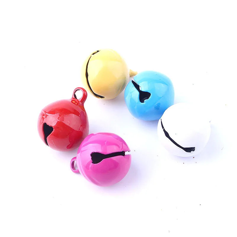 50Pcs 14mm Candy Jingle Bells Metal Beads Christmas Decoration Pendants