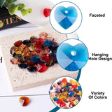 50Pcs 14mm Heart Shape Glass Charms Pendants for DIY Earrings