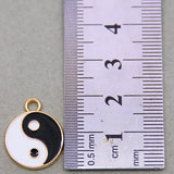 50Pcs Yin Yang Mini Sweet Heart Charms for Jewelry Making
