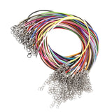 50Pcs 18 Inch Waxed Cotton Necklace Cord With Lobster Claw Clasp Mix