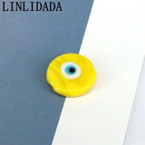 50Pcs 18mm Mixed Flat Round Glass Beads for DIY Jewelry Making