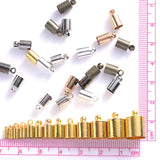 50Pcs Tassel Leather Cord End Crimp Caps Beads End Tip Caps For DIY Jewelry