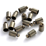 50Pcs Tassel Leather Cord End Crimp Caps Beads End Tip Caps For DIY Jewelry