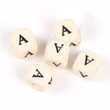 50Pcs-200Pcs A-Z Letter Square Natural Wooden Beads 10mm Alphabet Wood Beads