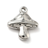 50Pcs 201 SS Mushroom Charms Pendants DIY Earrings Necklaces 13x12x3.5mm