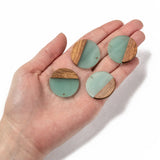 50Pcs 28mm Wood Resin Charm Pendant Necklace Bracelet Earrings DIY Craft Jewelry