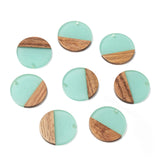 50Pcs 28mm Wood Resin Charm Pendant Necklace Bracelet Earrings DIY Craft Jewelry