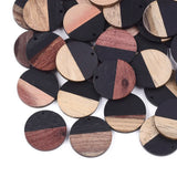 50Pcs 28mm Wood Resin Charm Pendant Necklace Bracelet Earrings DIY Craft Jewelry