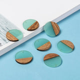 50Pcs 28mm Wood Resin Charm Pendant Necklace Bracelet Earrings DIY Craft Jewelry