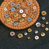 50Pcs Copper Flat Round Spacers Beads DIY Jewelry Making Bracelets Accessories