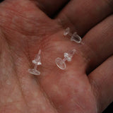 50Pcs Plastic Silicone Earring Base Pins Stud Retainer for DIY Findings