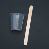 50pcs 30ml Clear Plastic Graduated Cups with Scale and 50 Wooden Stirring Sticks