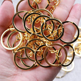 50Pcs Silver Plated Keyring Split Holder Ring DIY Epoxy Mold Key Chains