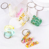 50Pcs Silver Plated Keyring Split Holder Ring DIY Epoxy Mold Key Chains