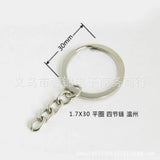 50Pcs Silver Plated Keyring Split Holder Ring DIY Epoxy Mold Key Chains