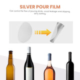 50Pcs 3" Silver Wine Pourer Disk Drip-proof Drop Drip Stop Pouring Spout