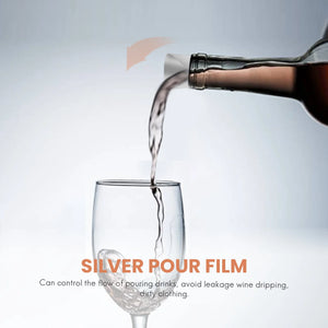 50Pcs 3" Silver Wine Pourer Disk Drip-proof Drop Drip Stop Pouring Spout