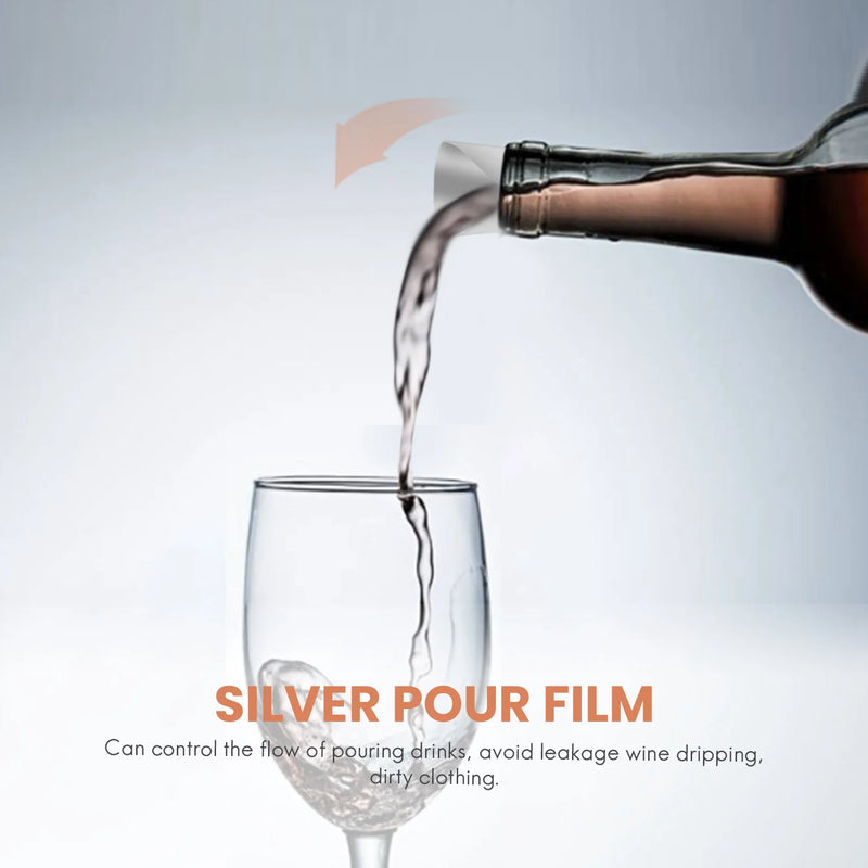 50Pcs 3" Silver Wine Pourer Disk Drip-proof Drop Drip Stop Pouring Spout