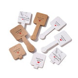 50Pcs 4x10cm Self Adhesive Display Card Paper Tag for Jewelry Packaging