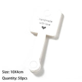 50Pcs 4x10cm Self Adhesive Display Card Paper Tag for Jewelry Packaging
