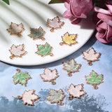 50 Pcs Autumn Theme Maple Leaf Charms for DIY Jewelry Making