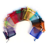 50Pcs Colorful Organza Gift Bags Wedding Candy Pouch Jewelry Packaging Display