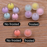 50Pcs Acrylic Beads Frosted Round Spacer Beads for Jewelry Making DIY