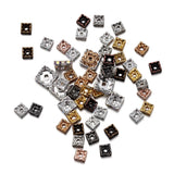 50pcs AB Square Rhinestone Rondelles Crystal Beads 6 8 10mm Lot