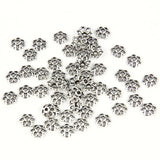 50Pcs 6mm Flower Star Spacers Beads Caps Charm For Jewelry Making