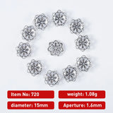 50Pcs 6mm Flower Star Spacers Beads Caps Charm For Jewelry Making
