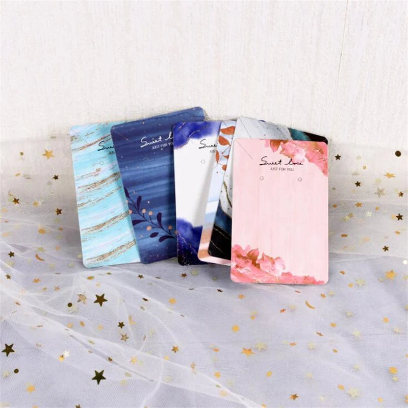 50Pcs 6x9cm Jewelry Packaging Portable Paper For DIY Earrings Cards Necklaces