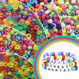 50Pcs 6x9mm Pony Beads Big Hole Hair Beads for Jewelry Making