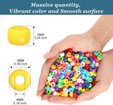 50Pcs 6x9mm Pony Beads Big Hole Hair Beads for Jewelry Making