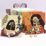 50Pcs Vintage Girl/Cactus Jewelry Display Packaging Card