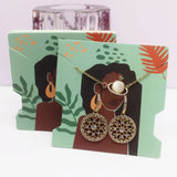 50Pcs Vintage Girl/Cactus Jewelry Display Packaging Card