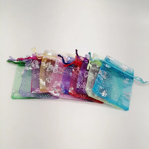 50Pcs Butterfly Organza Bags Draw String Gift Bag for Jewelry Packaging