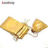 50Pcs Organza Jewelry Packaging Drawstring Gift Bags Wedding Candy Pouches