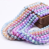 50Pcs 8mm Faceted Glass Beads Round Spacer Beads For Jewelry Making