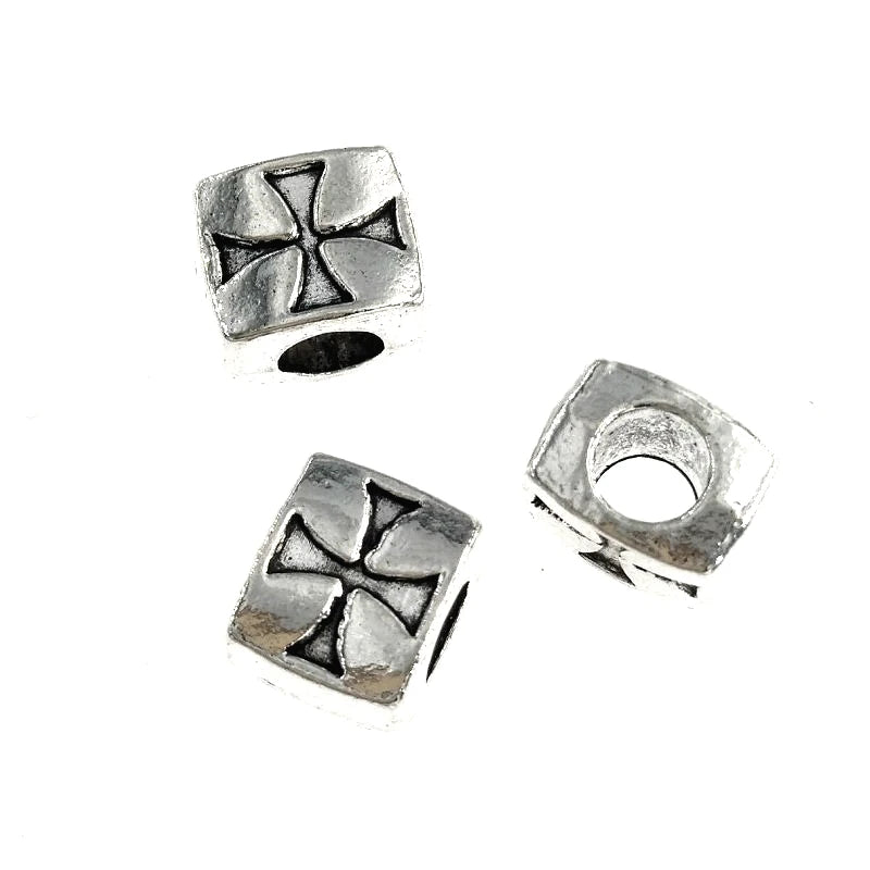 50Pcs Bronze Cross Beads 8x10MM DIY Jewelry Accessories