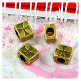 50Pcs Bronze Cross Beads 8x10MM DIY Jewelry Accessories