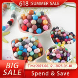 50Pcs Silicone Round Beads for Jewelry Making DIY